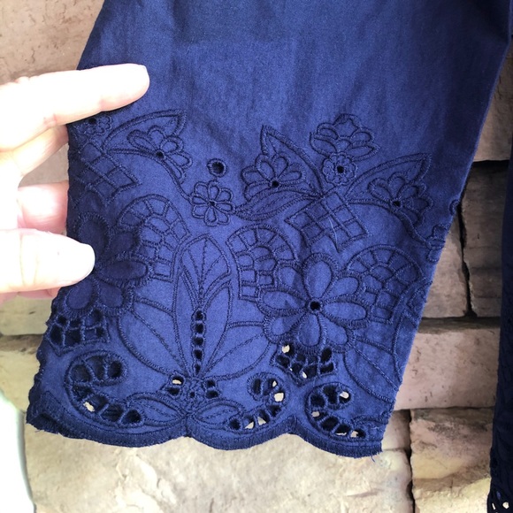 Tommy Hilfiger navy off shoulder blouse NWT - Picture 7 of 15